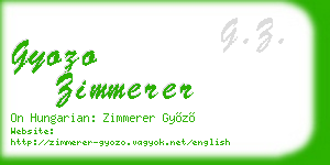 gyozo zimmerer business card