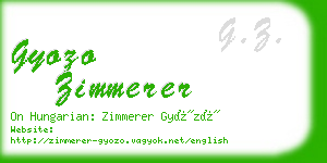 gyozo zimmerer business card